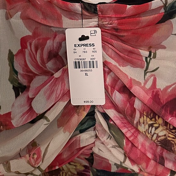 Floral Cutout Ruched Mesh Maxi Dress NWT - Picture 4 of 6